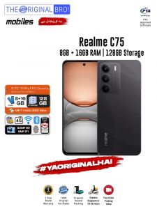 Realme C75 - 8GB RAM - 128GB Storage - Easy Monthly Installments - PTA Approved - 1 Year Official Warranty - The Original Bro Mobiles - TOB70